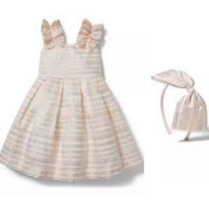 Janie&Jack Metallic Striped Dress